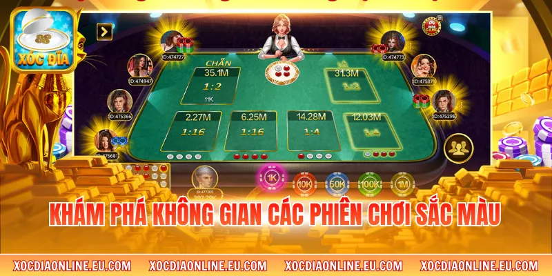 Khám phá không gian các phiên chơi sắc màu 